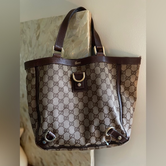 GUCCI Jackie GG Monogram Canvas D-ring Hobo Medium Handbag or Tote - Picture 2 of 10